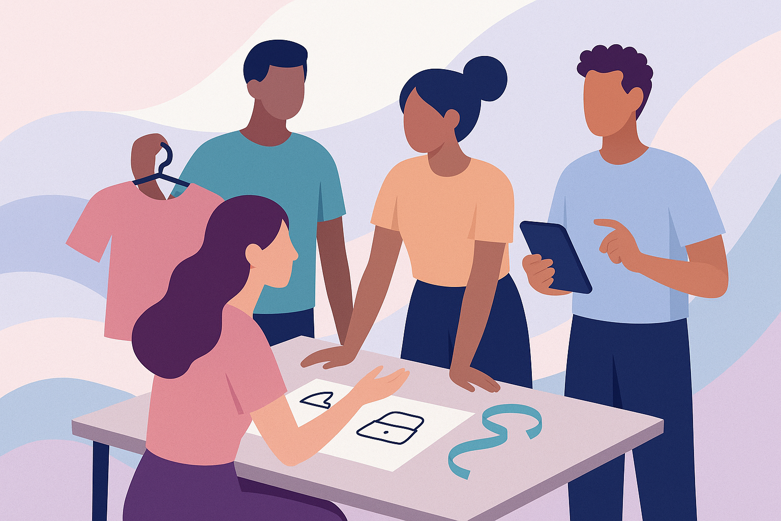 Equipo de Bandadestilo trabajando en diseños