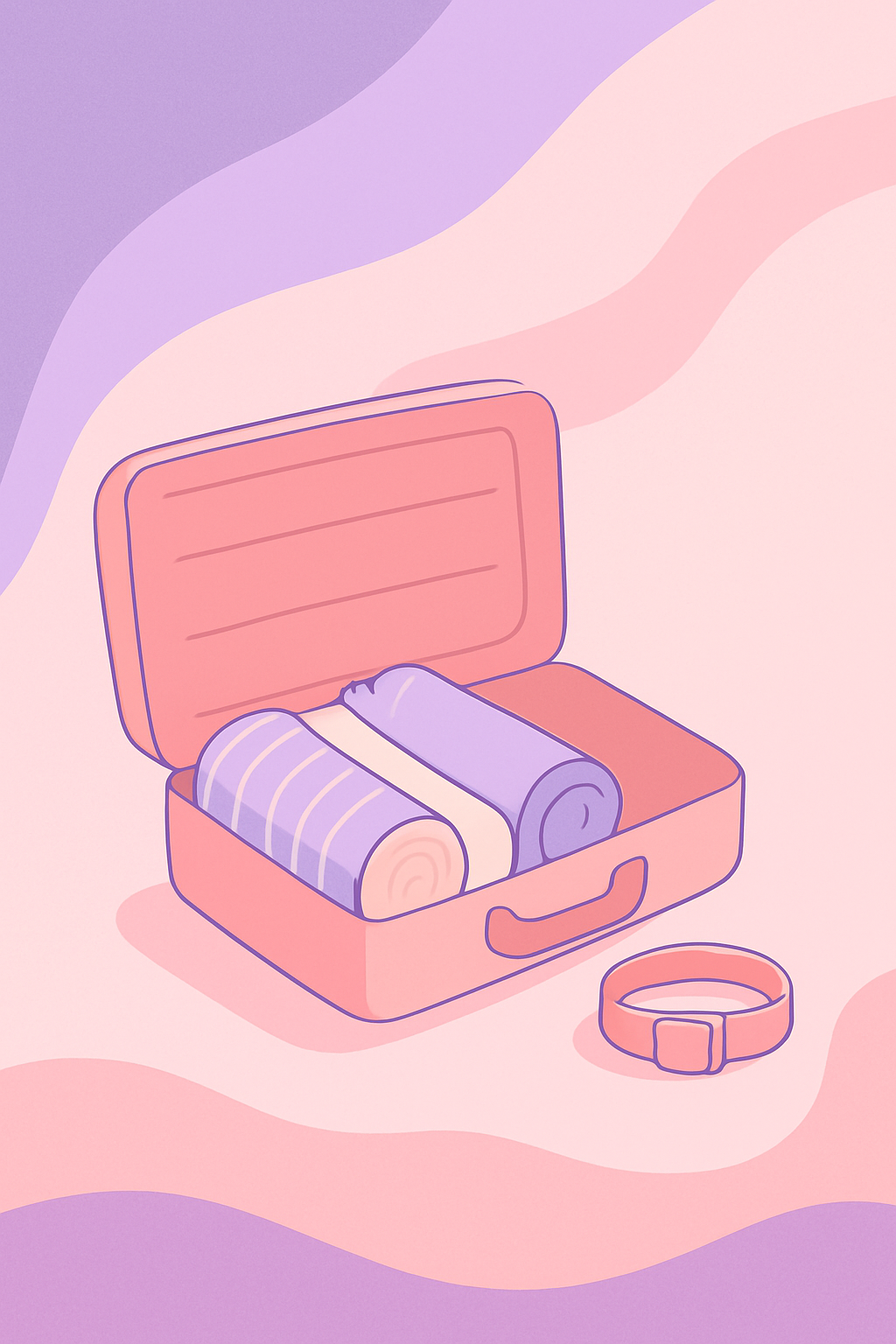 Maleta de viaje junto a una Banda de Estilo