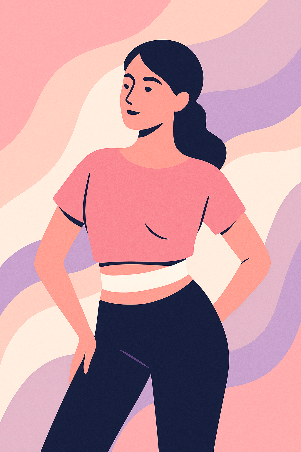 Mujer mostrando cómo ajustar la banda