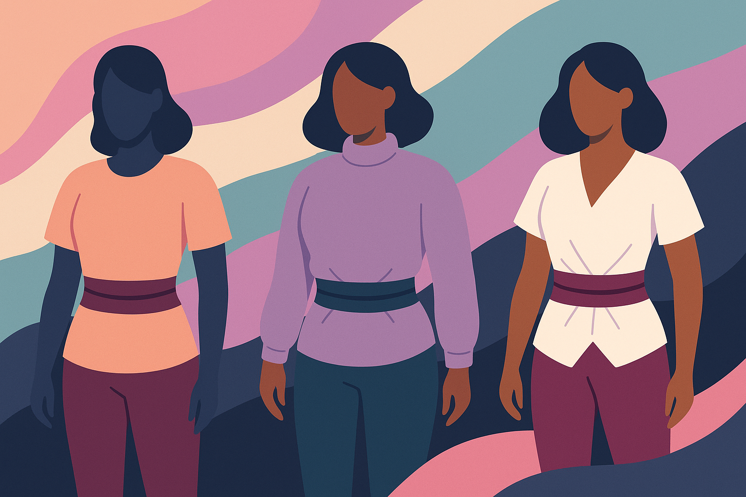 Varias prendas transformadas con la banda